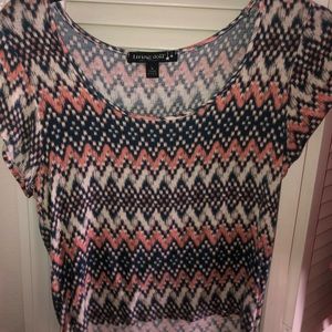 Orange and teal soft shirt